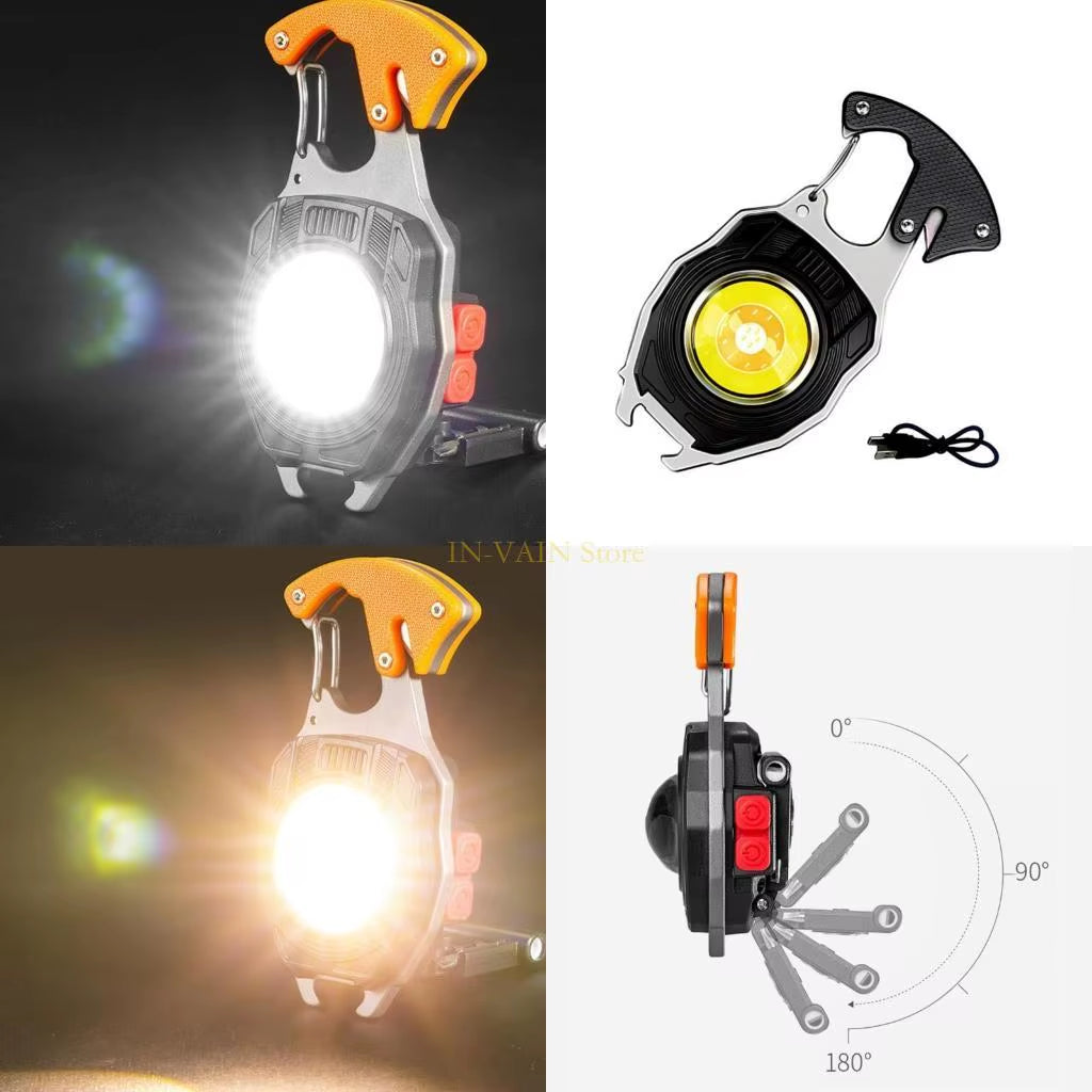 M5TC Aluminum Alloys Keychains Lamp Outdoor Camping Emergencies Charging Flashlights